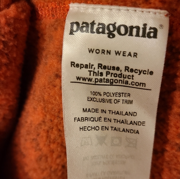 Patagonia Small Women's Better Sweater 1/4 Zip in Tomato - Picture 4 of 4